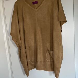 Shihreen Camel V-Neck Sweater